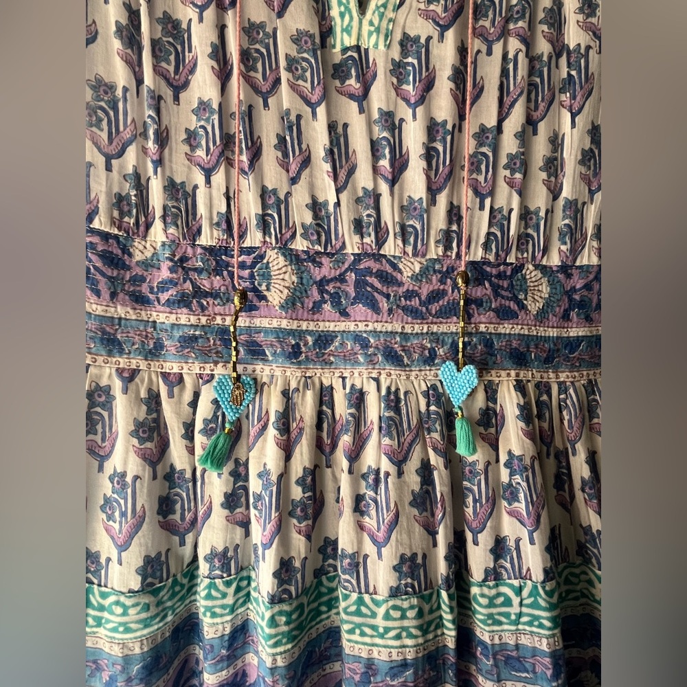 Bell By Alicia Bell Viv Maxi sleeveless Dress small cotton silk colorful - Picture 10 of 12